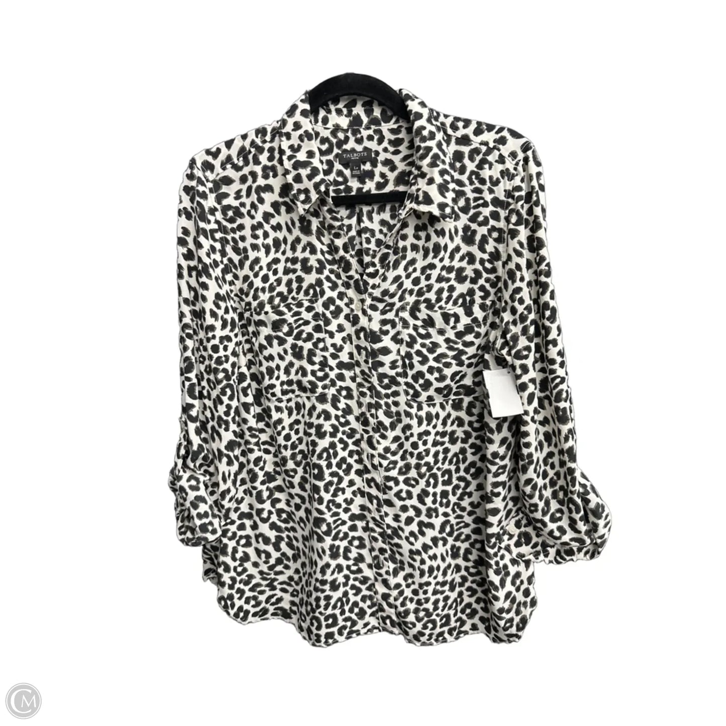 Top Long Sleeve By Talbots In Animal Print, Size: Lp