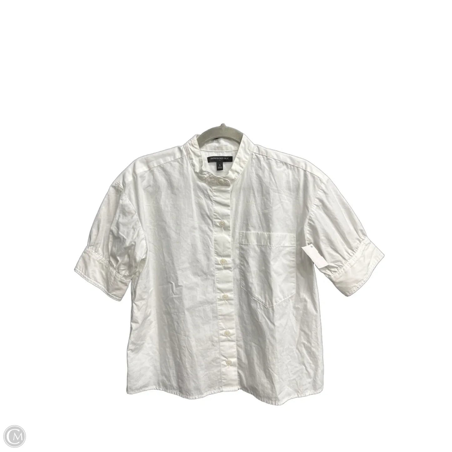 Top Short Sleeve By Banana Republic In White, Size: S