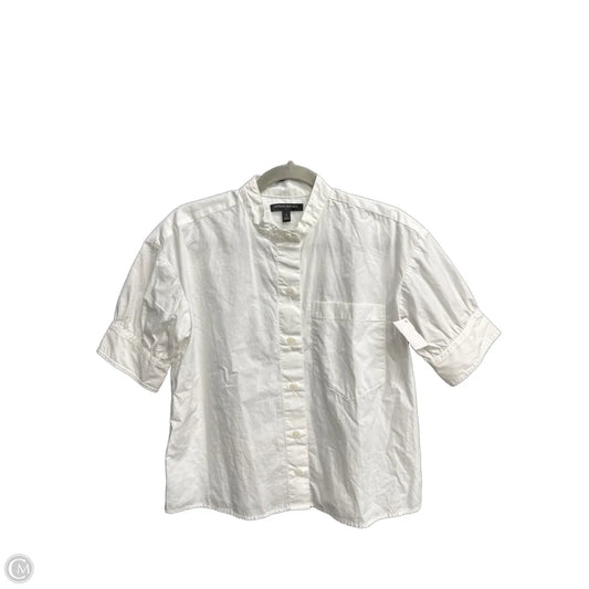 Top Short Sleeve By Banana Republic In White, Size: S