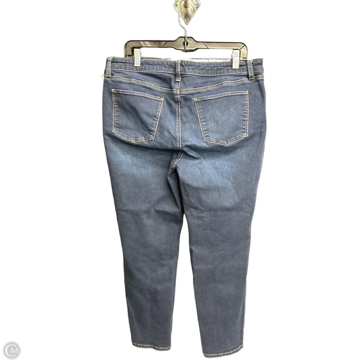 Jeans Straight By Talbots In Blue Denim, Size: 14