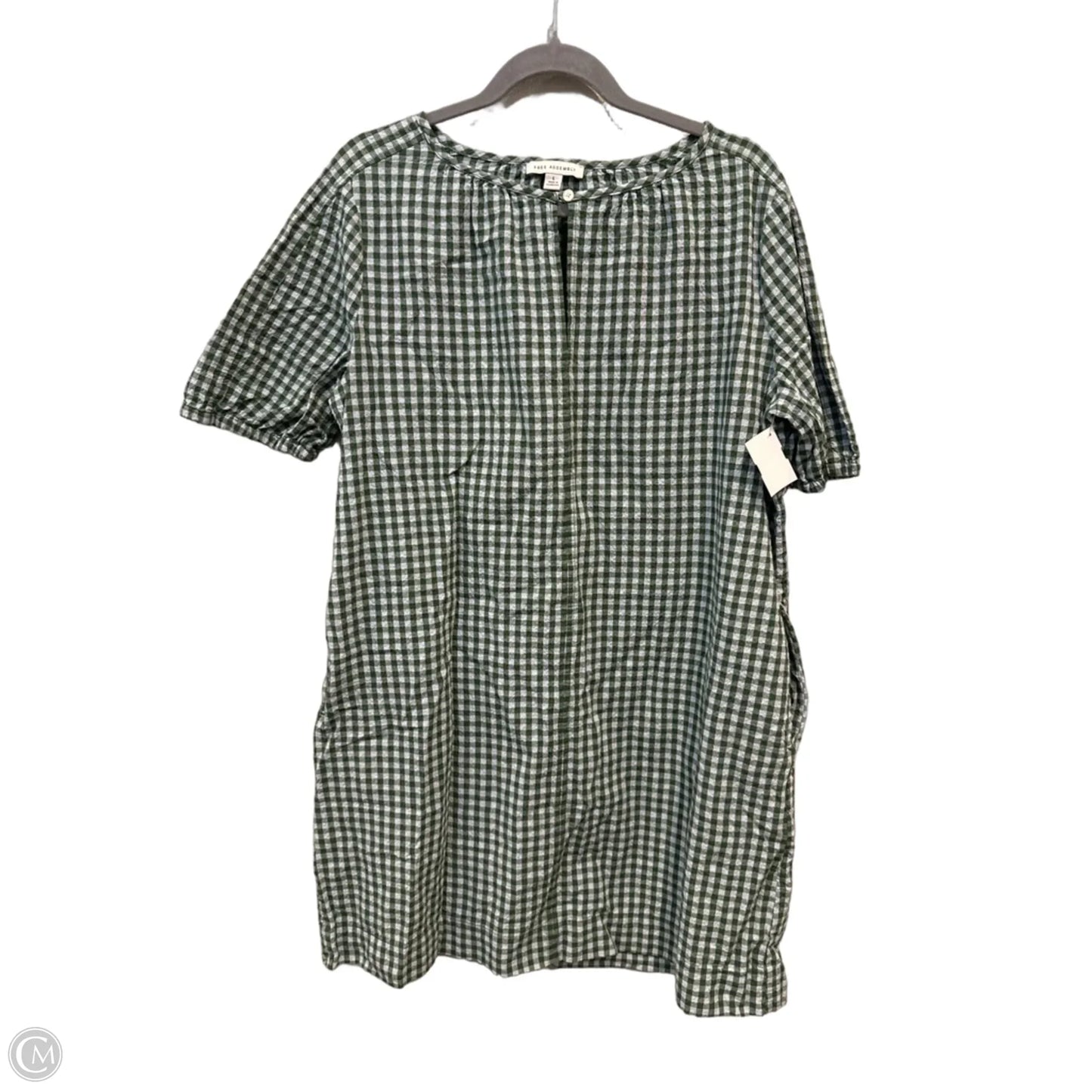 Dress Casual Midi By Free Assembly In Plaid Pattern, Size: L