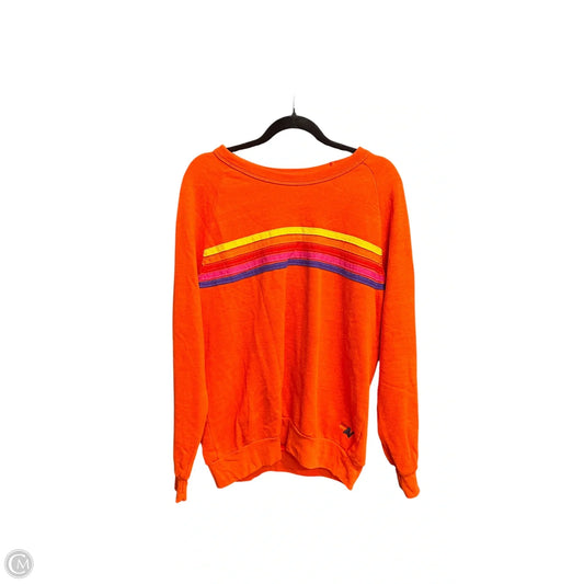 Sweatshirt Crewneck By Clothes Mentor In Orange, Size: M