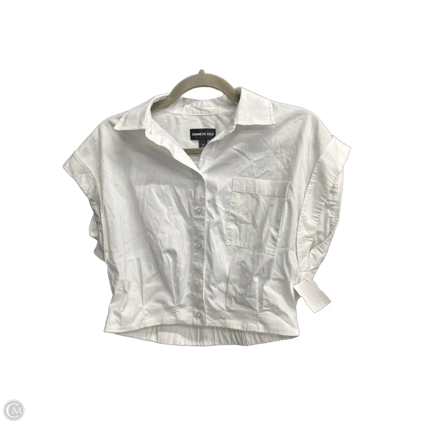 Top Short Sleeve By Kenneth Cole In White, Size: Xs