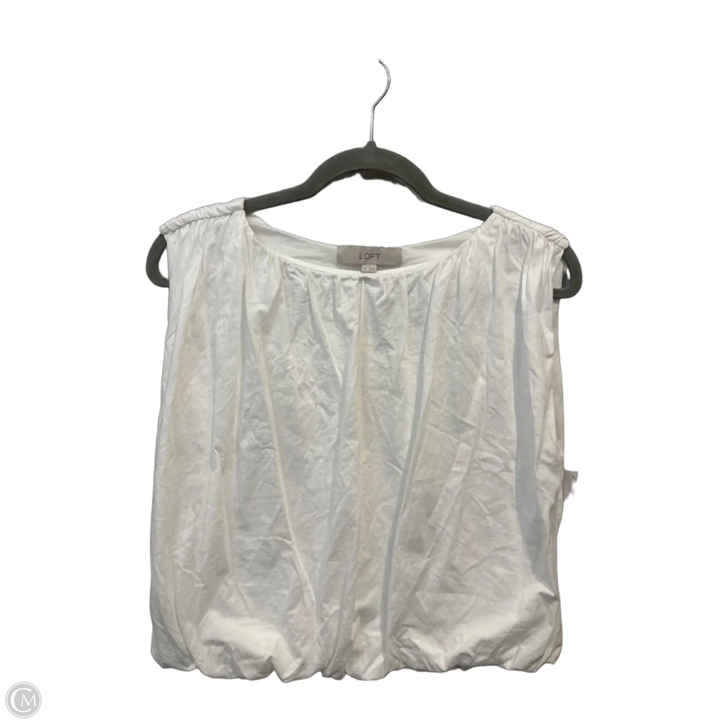Top Sleeveless By Loft In White, Size: M