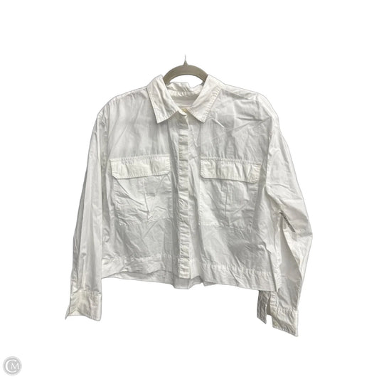 Top Long Sleeve By Loft In White, Size: M