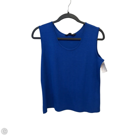 Top Sleeveless By Ming Wang In Blue, Size: S