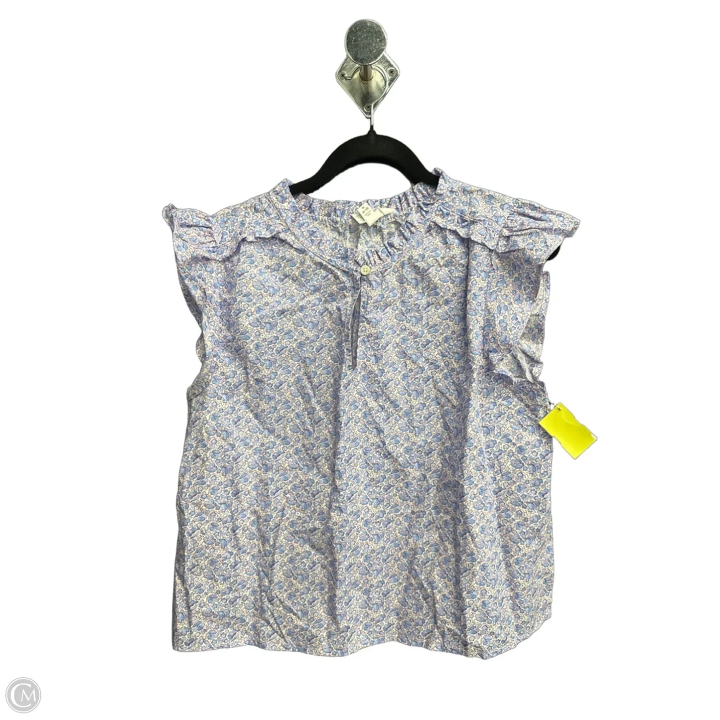 Blouse Sleeveless By Time And Tru In Floral Print, Size: M