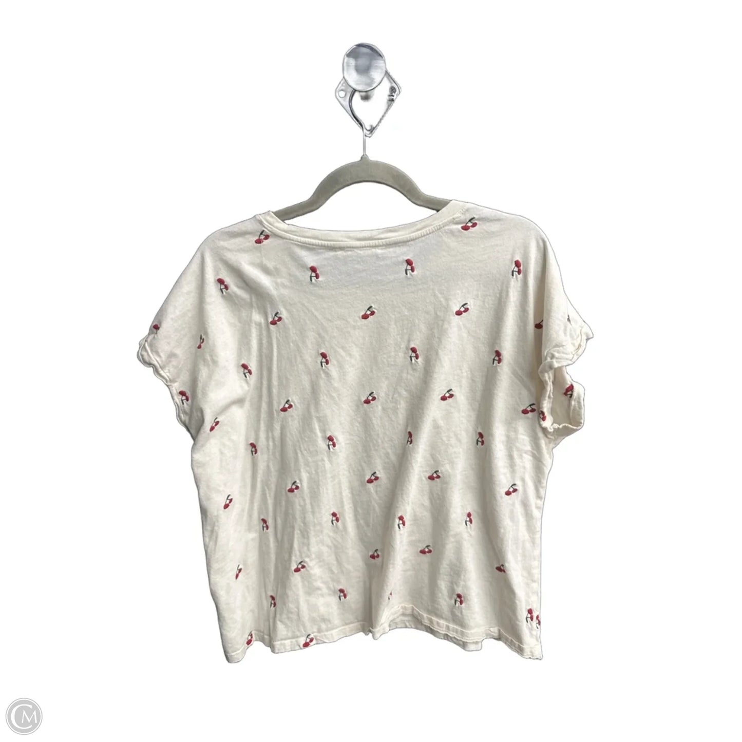 Top Short Sleeve By Workshop In Cream, Size: Xl