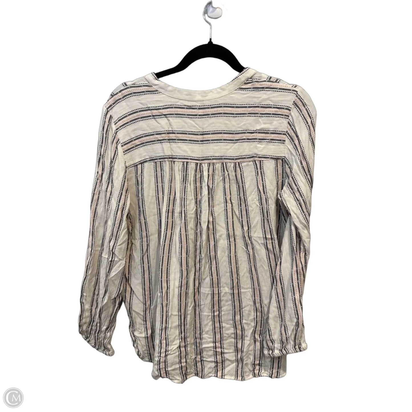 Top Long Sleeve By Loft In Striped Pattern, Size: M