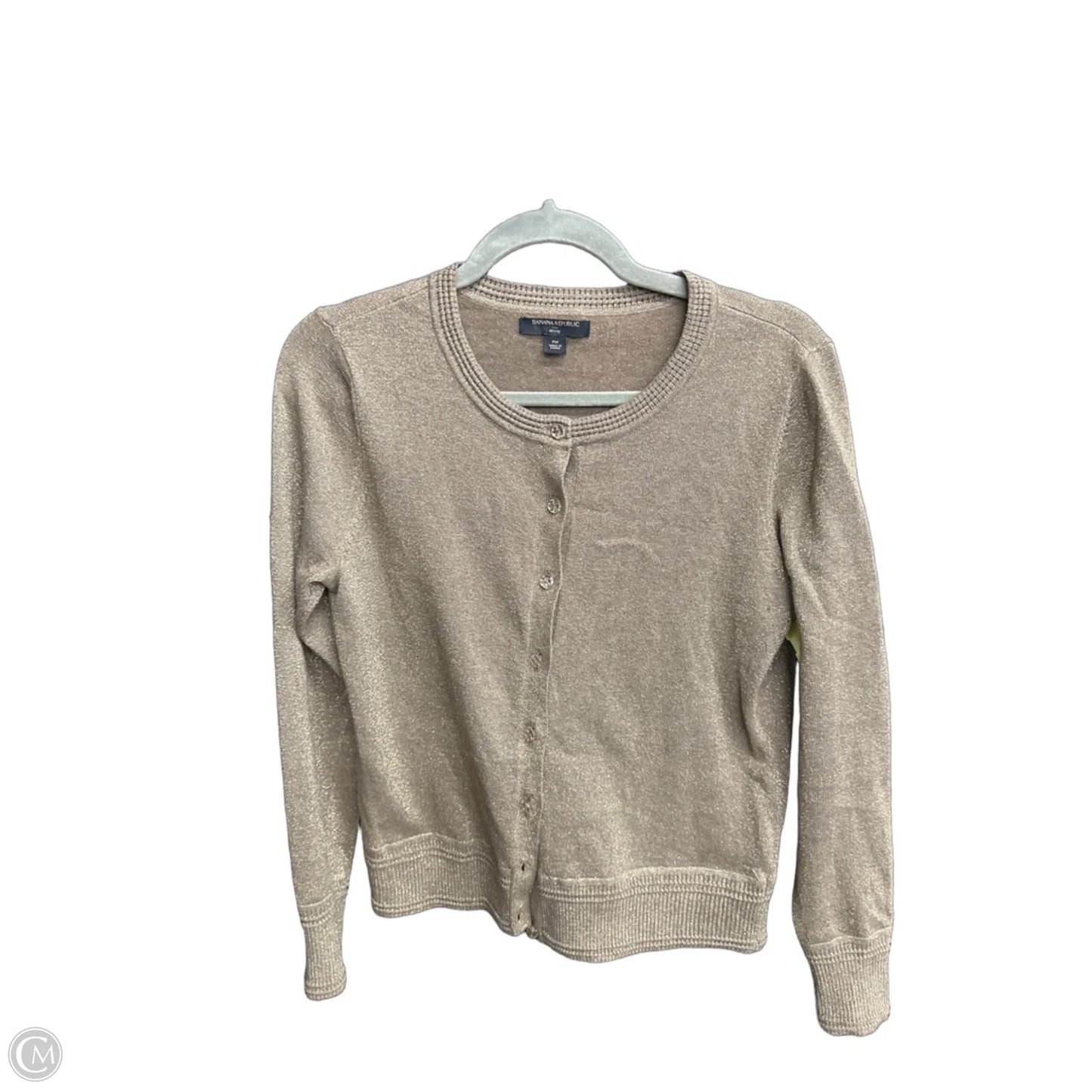 Cardigan By Banana Republic In Brown & Gold, Size: Mp