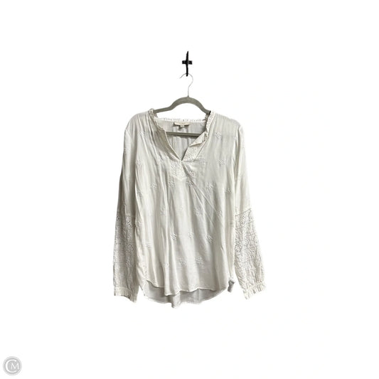 Top Long Sleeve By Loft In White, Size: Xs