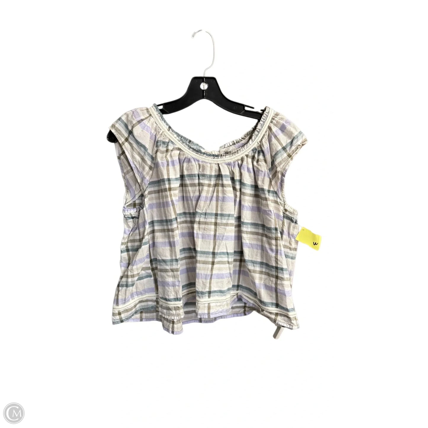Top Sleeveless By Anthropologie In Plaid Pattern, Size: S