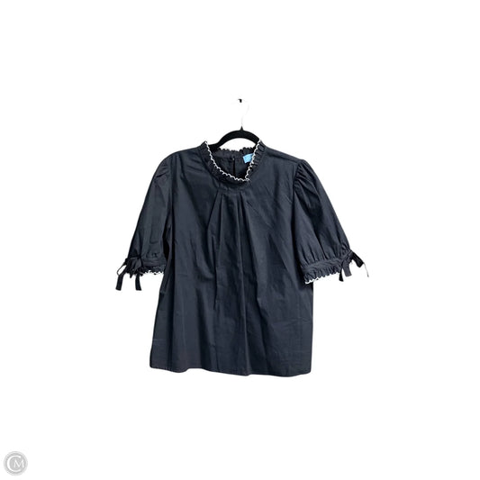 Top Short Sleeve By Cece In Black & White, Size: L