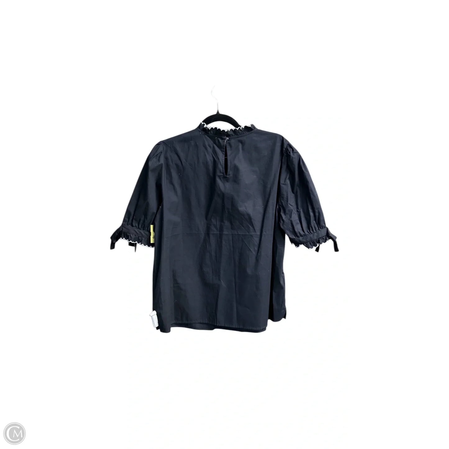 Top Short Sleeve By Cece In Black & White, Size: L