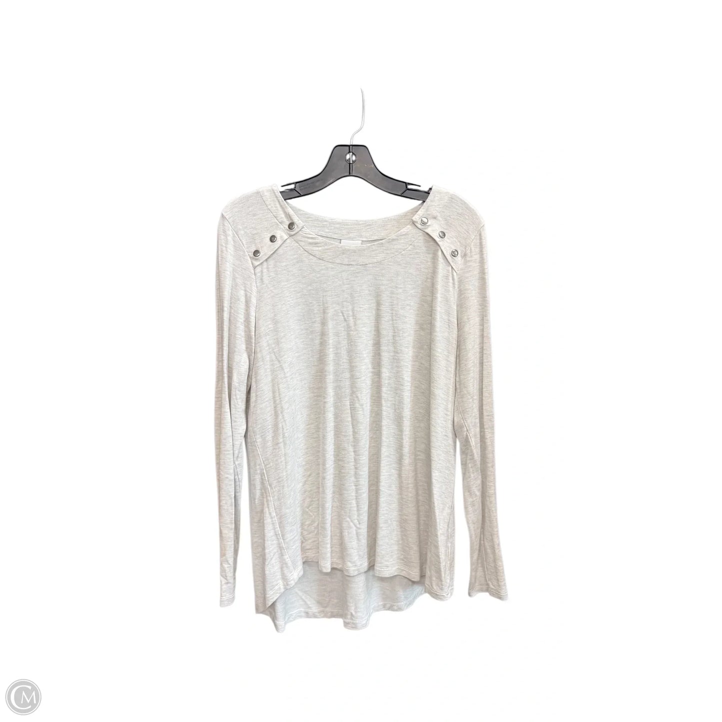Top Long Sleeve By Cabi In Grey, Size: M