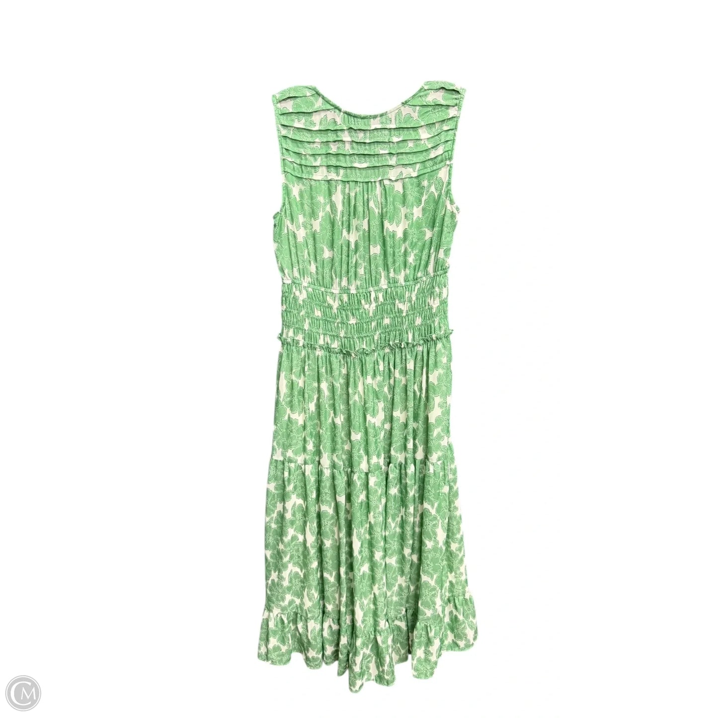 Dress Casual Maxi By Current Air In Green & White, Size: M