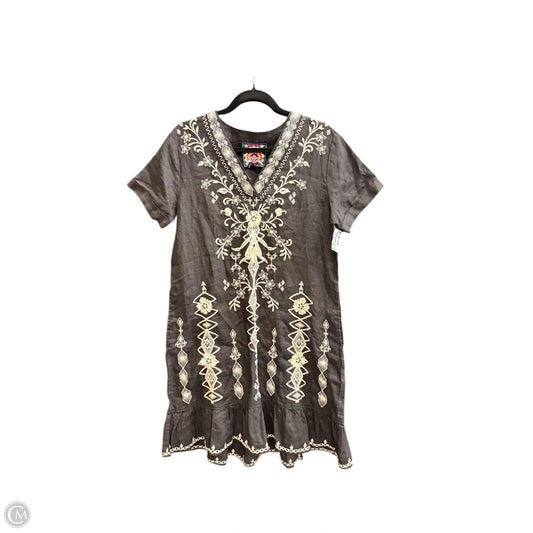 Dress Casual Midi By Johnny Was In Black & Cream, Size: S