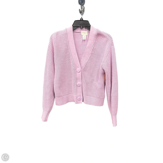 Cardigan By H&m In Purple, Size: Xs