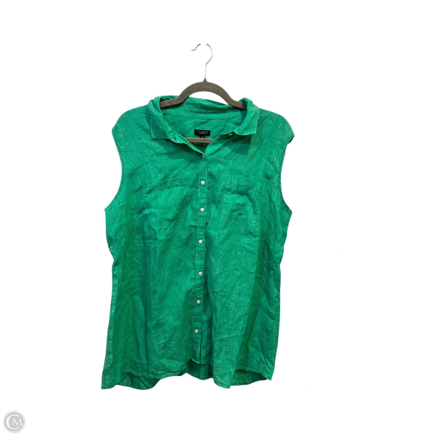 Top Sleeveless Basic By Talbots In Green, Size: 3x