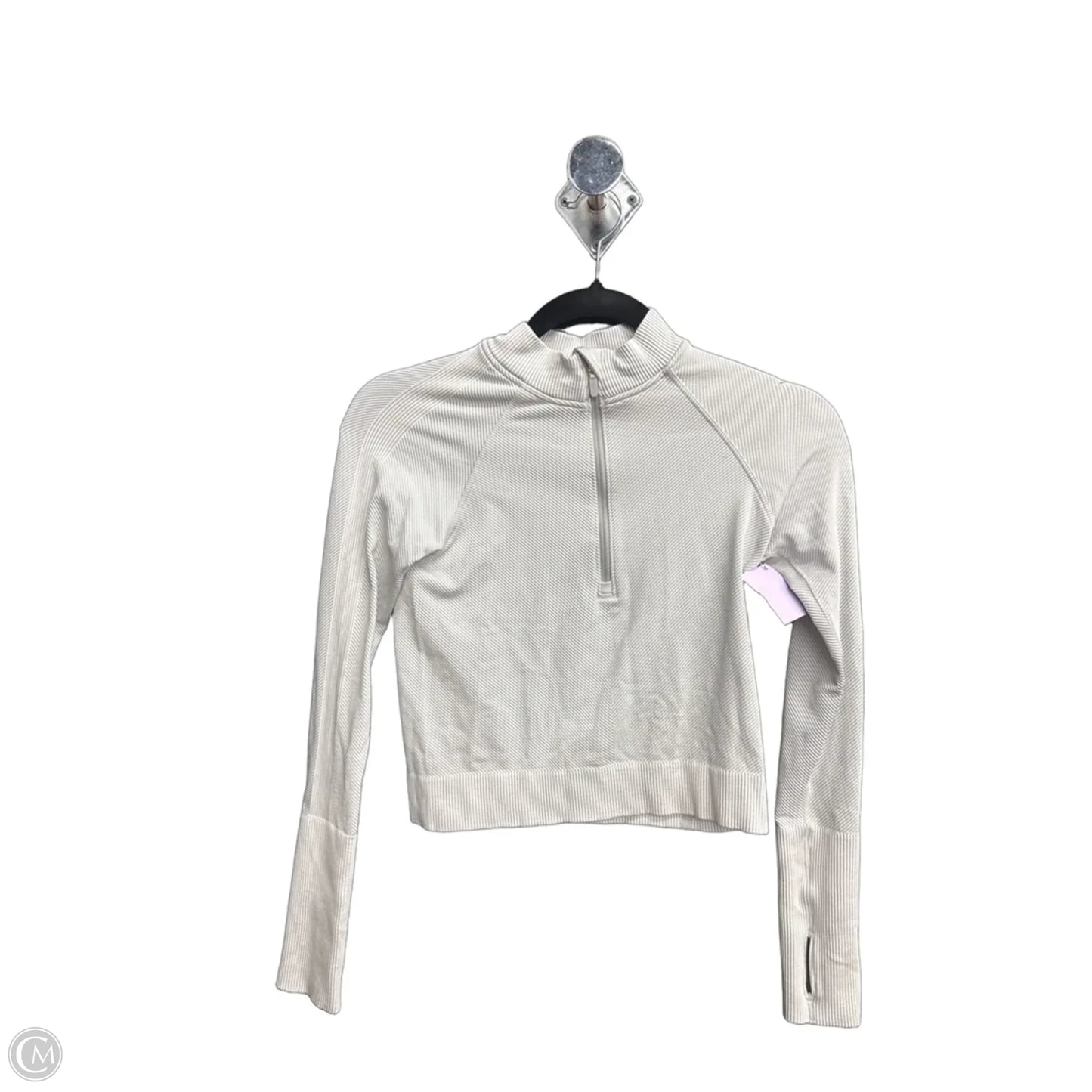 Athletic Top Long Sleeve Collar By Lululemon In Striped Pattern, Size: Xs