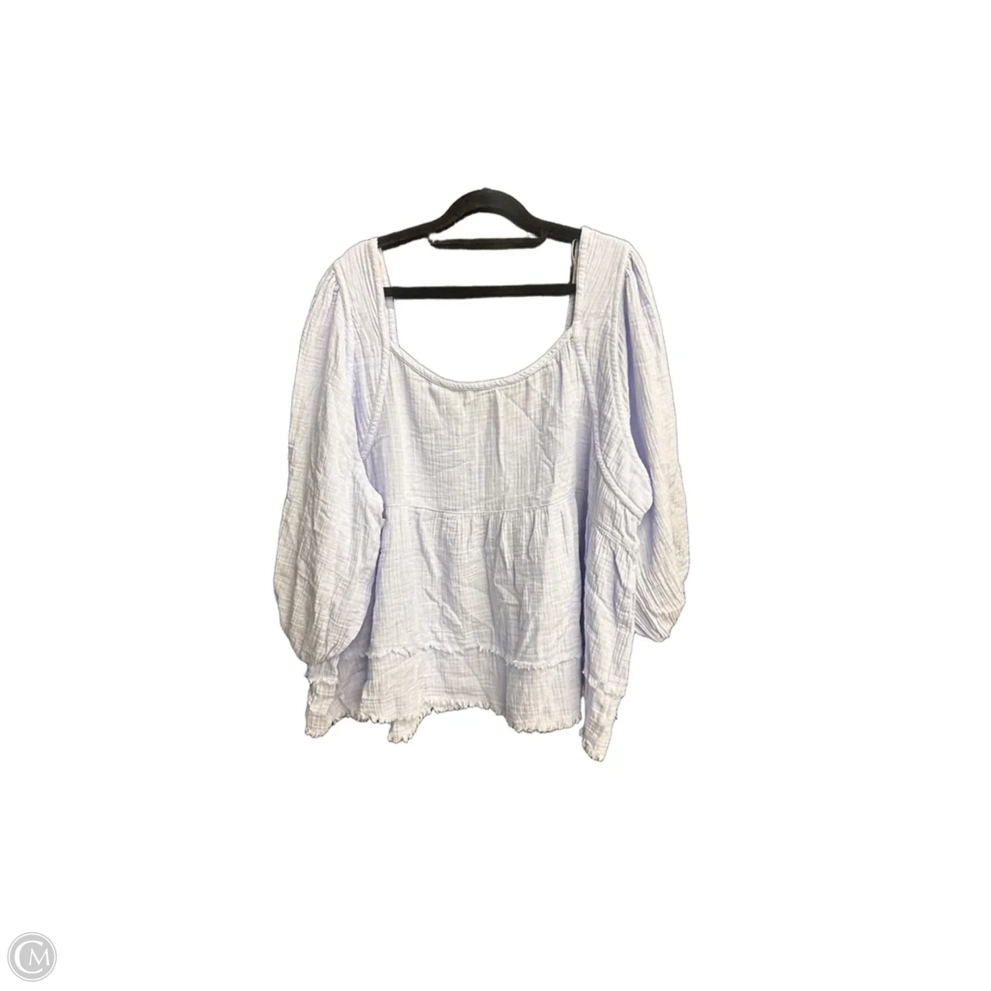 Top 3/4 Sleeve By True Craft In Blue, Size: 3x