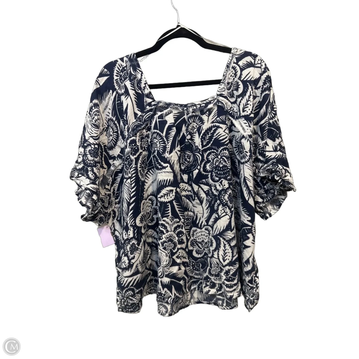 Top Short Sleeve By Clothes Mentor In Floral Print, Size: 3x