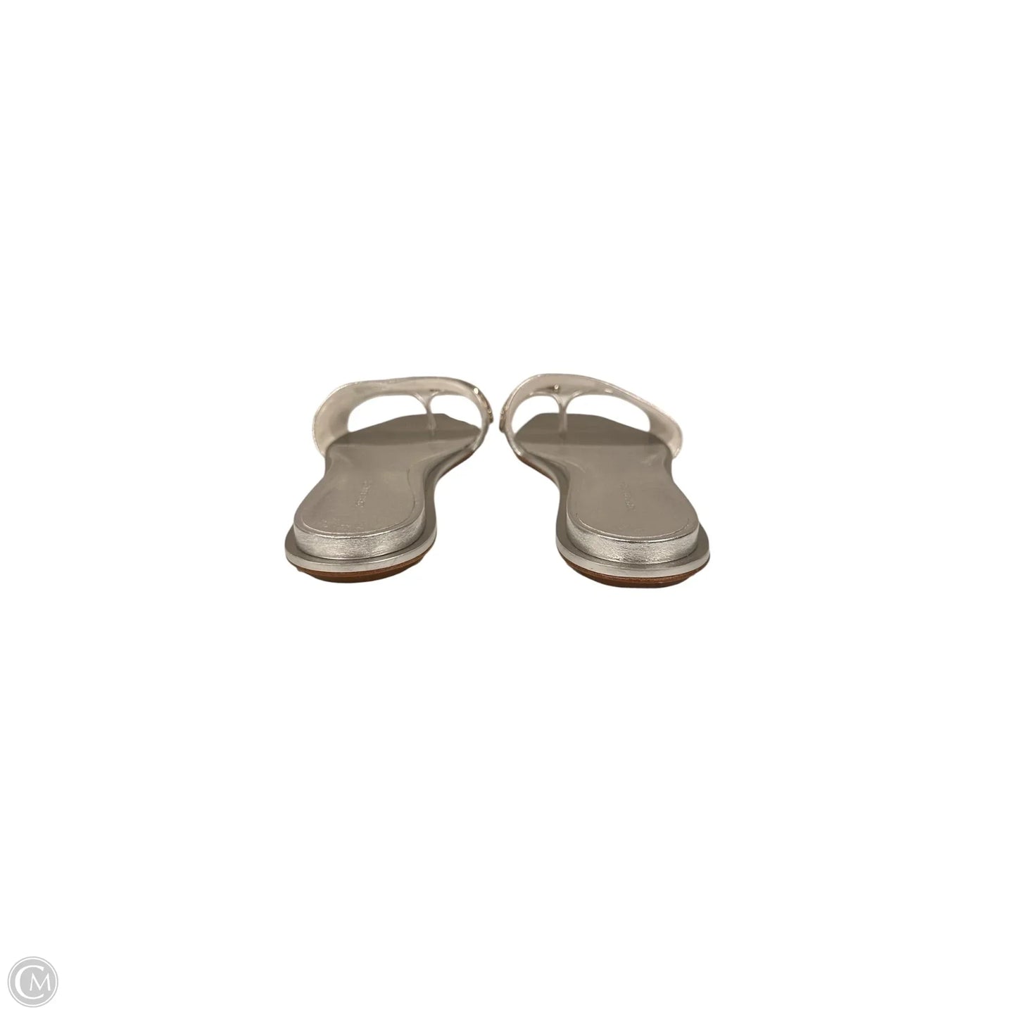 Sandals Designer By Tory Burch In Silver, Size: 9.5