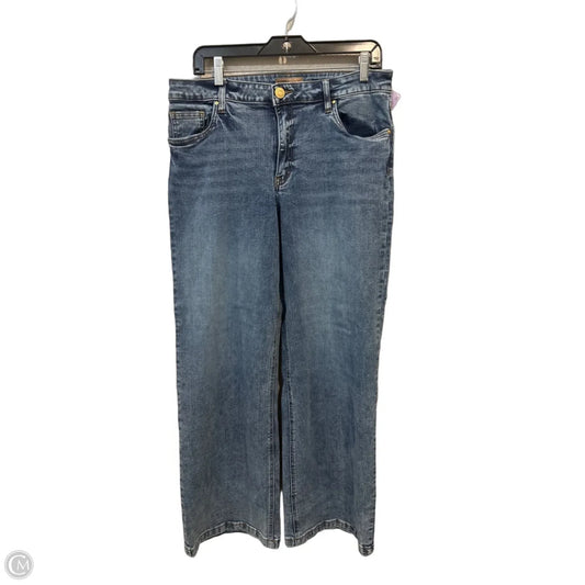 Jeans Wide Leg By Kut In Blue Denim, Size: 10