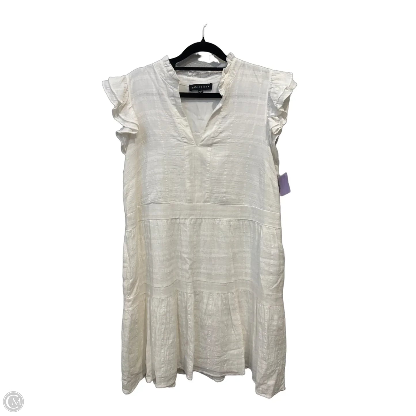 Dress Casual Midi By Clothes Mentor In White, Size: L