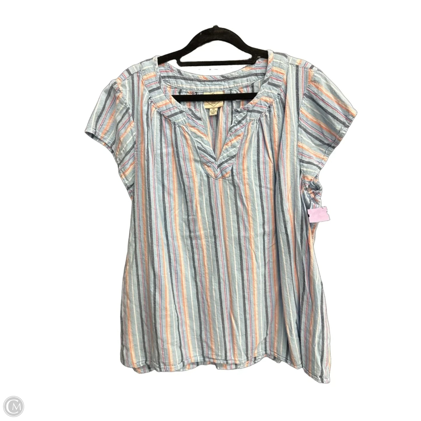 Blouse Sleeveless By St Johns Bay In Striped Pattern, Size: Xl