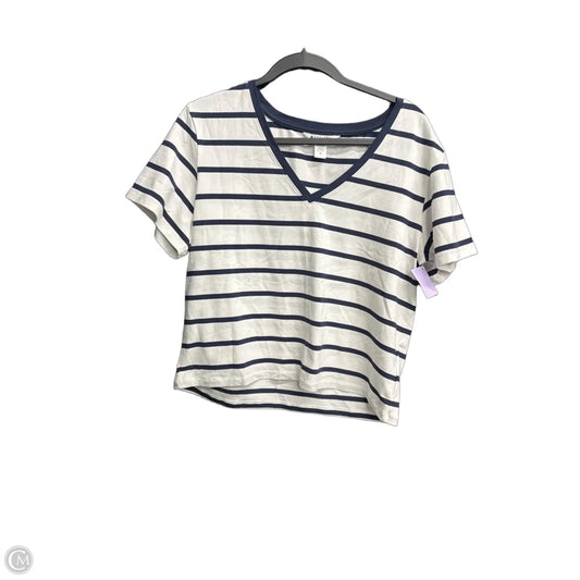 Top Short Sleeve By Athleta In Striped Pattern, Size: M
