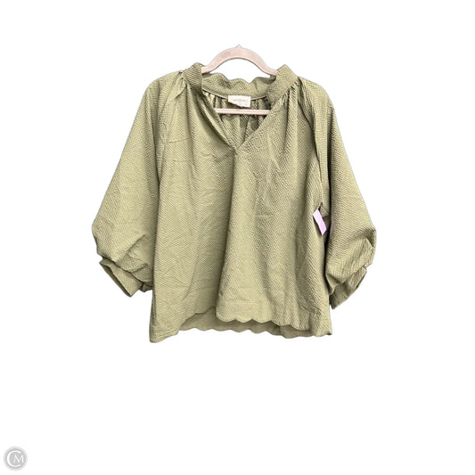 Blouse 3/4 Sleeve By Umgee In Green, Size: M
