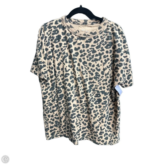 Top Short Sleeve By Aerie In Animal Print, Size: Sp