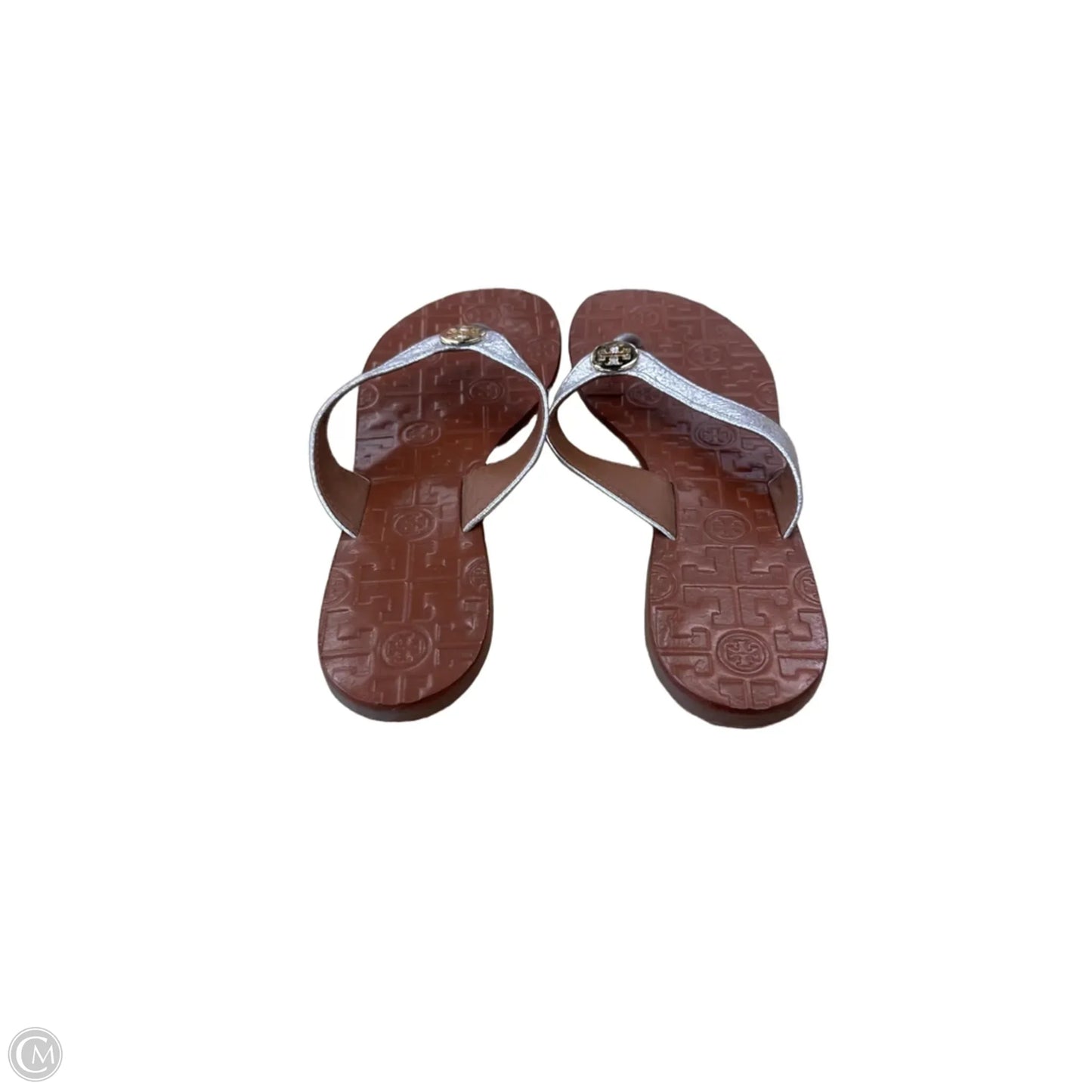 Shoes Designer By Tory Burch In Brown & Silver, Size: 9