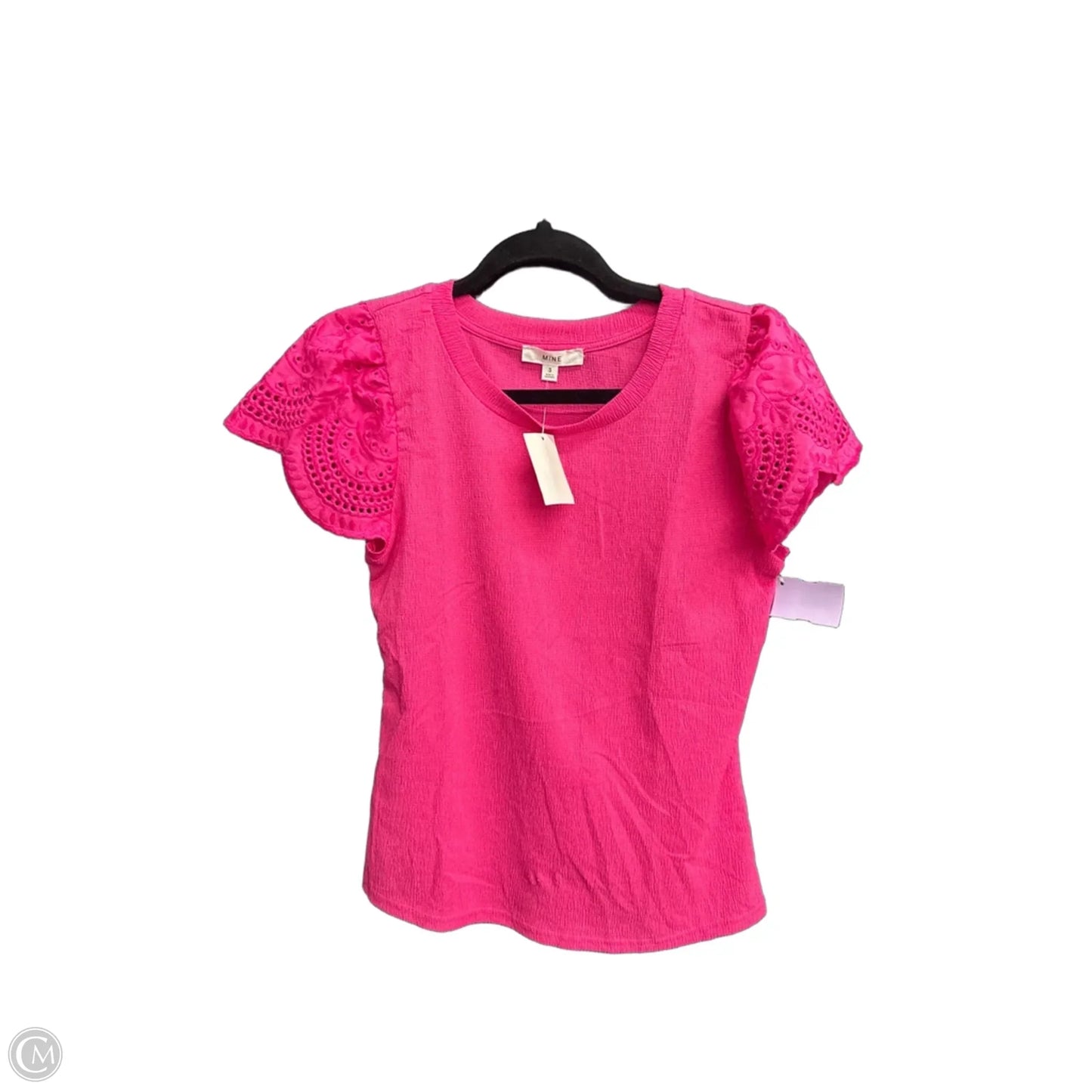 Blouse Short Sleeve By Mine In Pink, Size: S