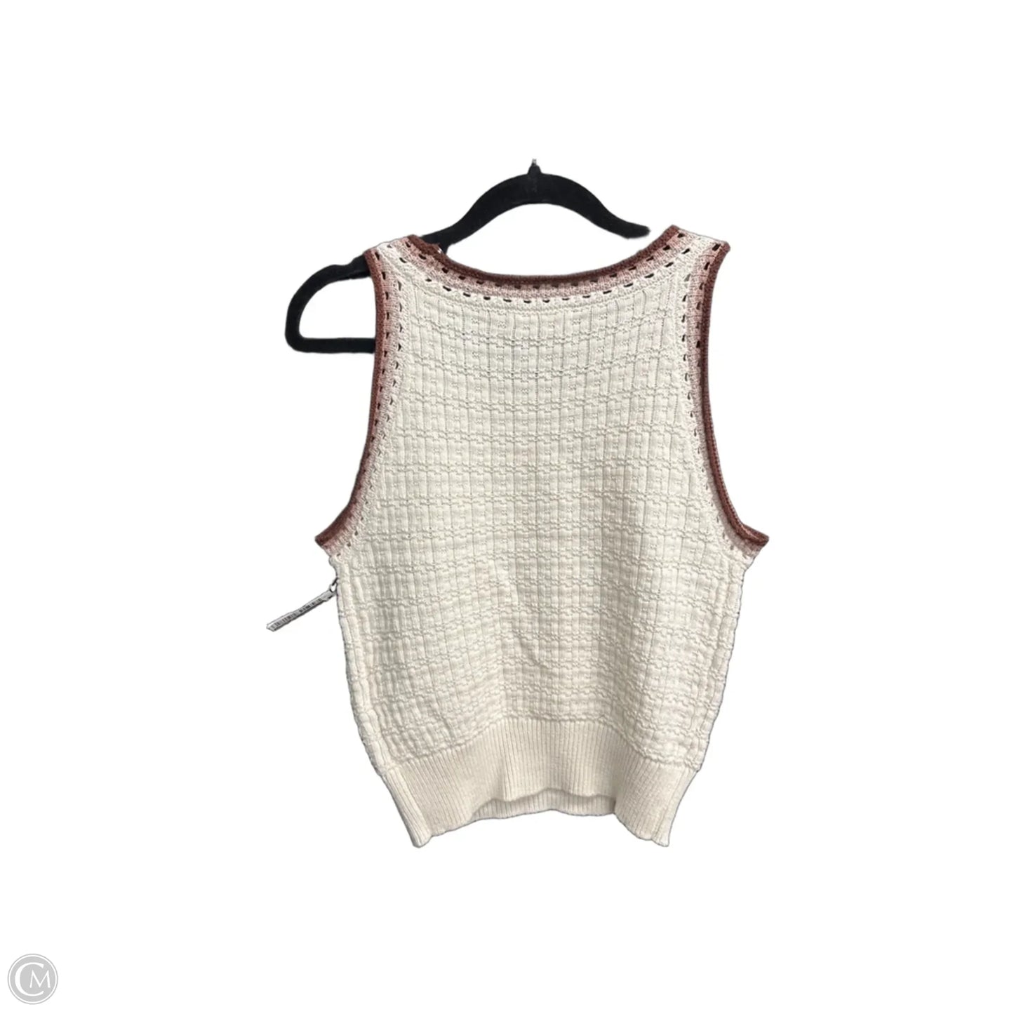 Top Sleeveless By Active Usa In Brown & Cream, Size: S