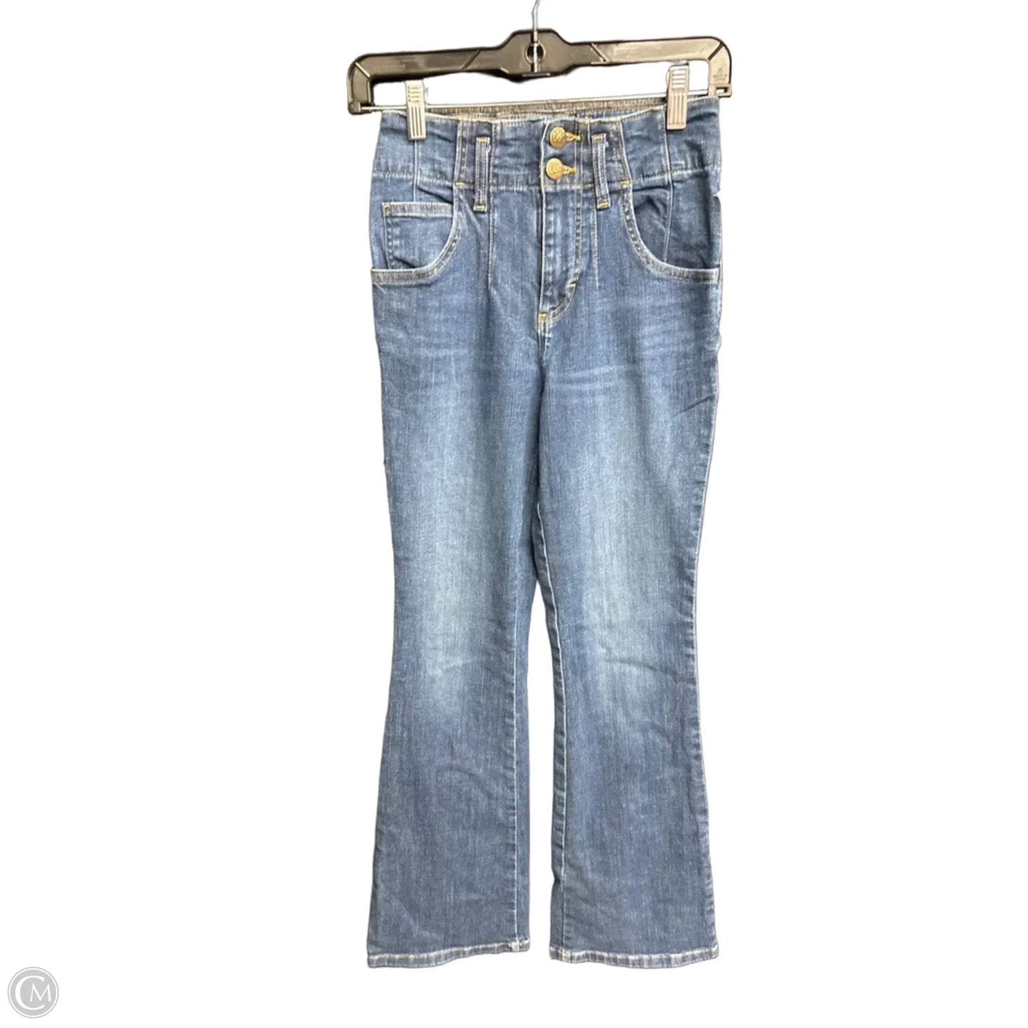Jeans Boot Cut By Lee In Blue Denim, Size: Xs