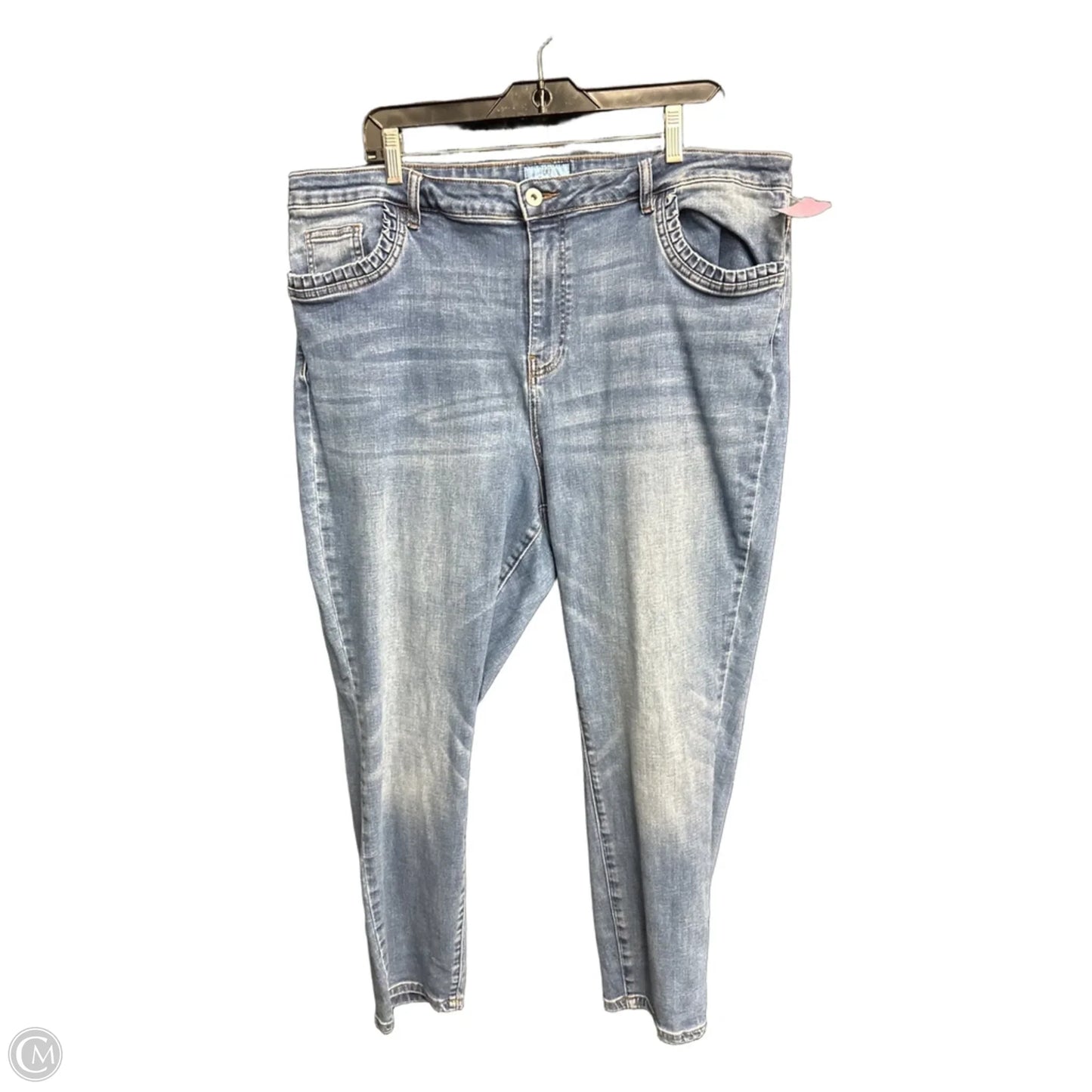 Jeans Straight By Cece In Blue Denim, Size: 20