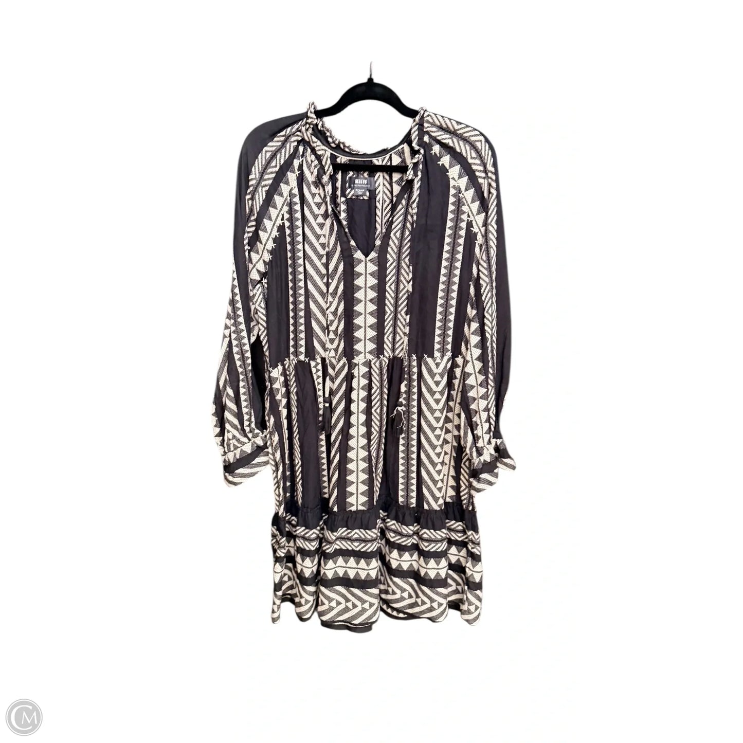 Dress Casual Midi By Maeve In Black & White, Size: M