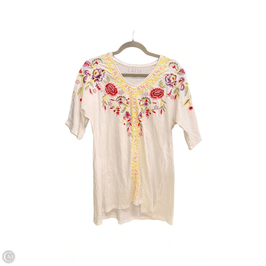 Top Short Sleeve By Clothes Mentor In White, Size: S