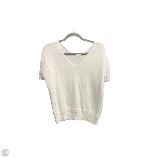 Sweater Short Sleeve By Joie In White, Size: S