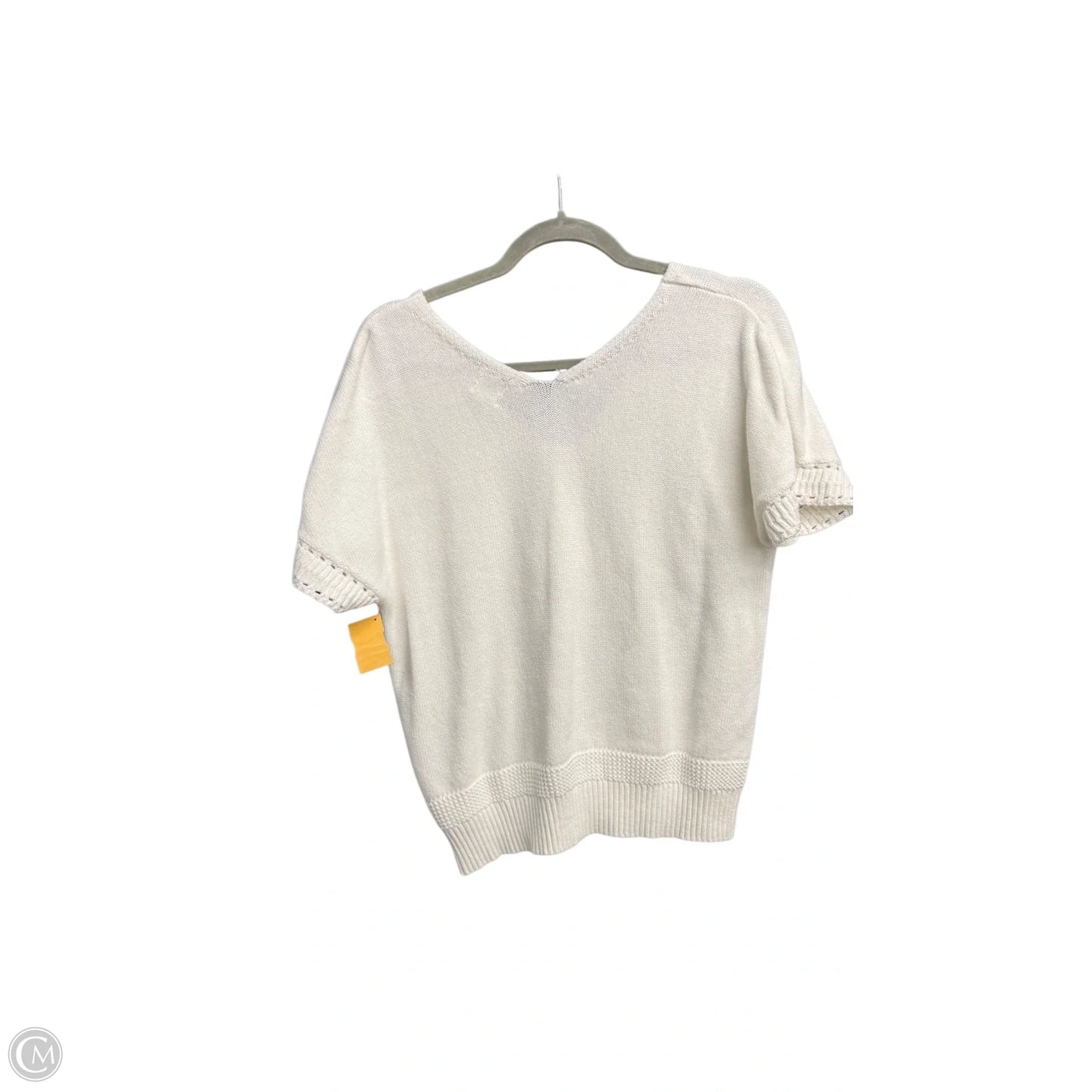 Sweater Short Sleeve By Joie In White, Size: S