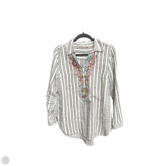 Tunic Long Sleeve By Soft Surroundings In Striped Pattern, Size: S
