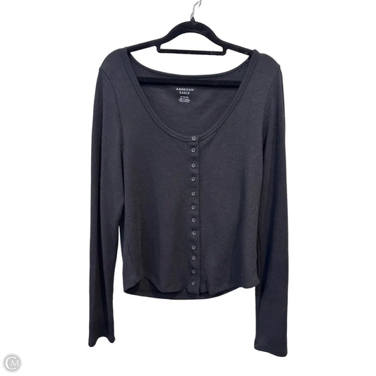 Top Long Sleeve By American Eagle In Black, Size: Xl