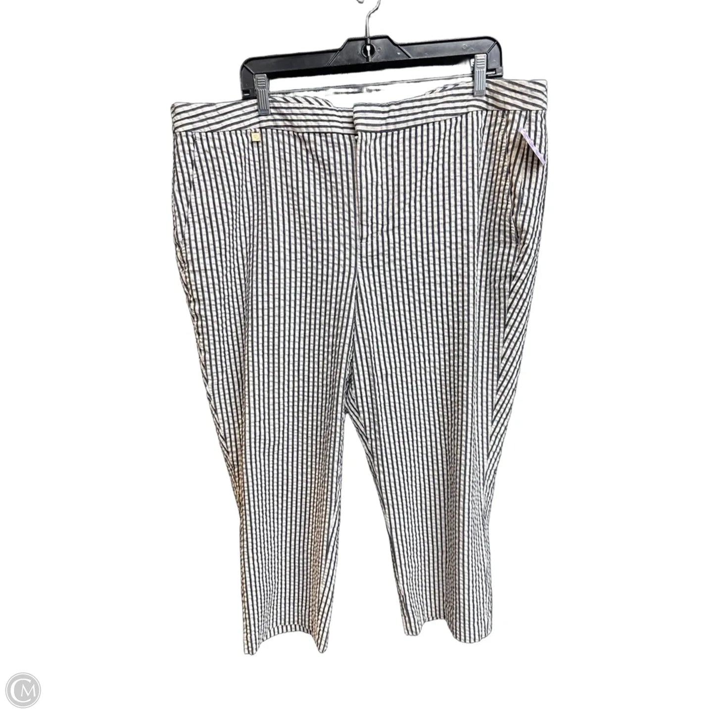 Pants Cropped By Lauren By Ralph Lauren In Striped Pattern, Size: 18