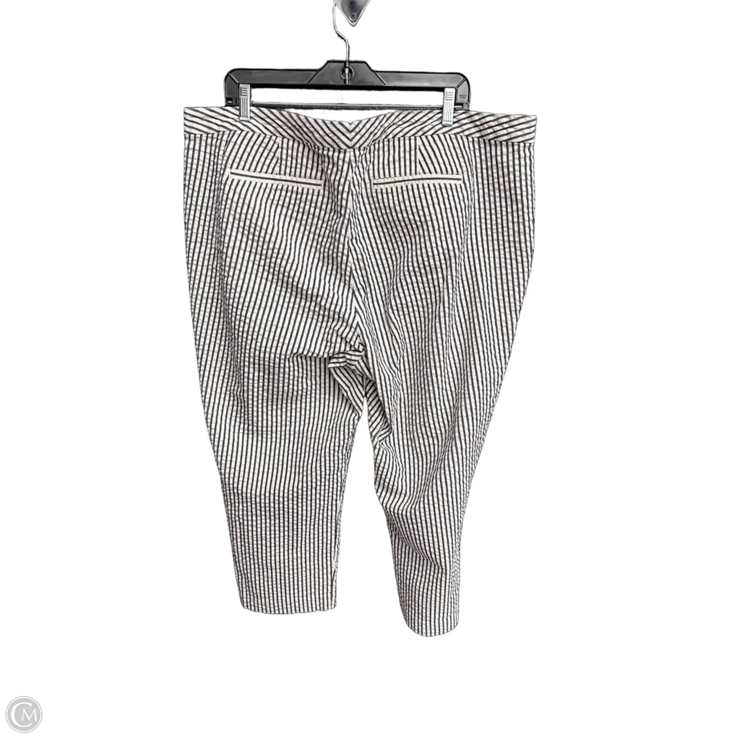 Pants Cropped By Lauren By Ralph Lauren In Striped Pattern, Size: 18
