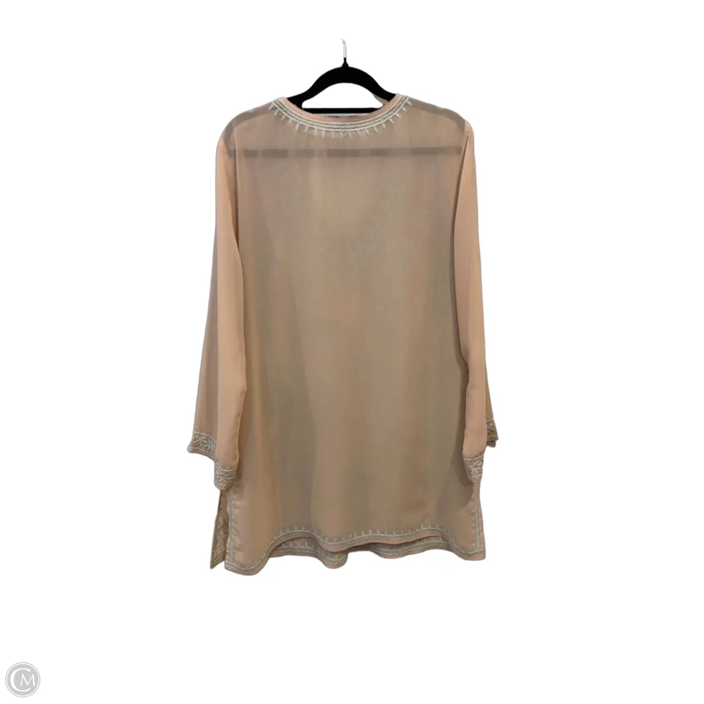 Tunic 3/4 Sleeve By Antonio Melani In Blue & Brown, Size: M