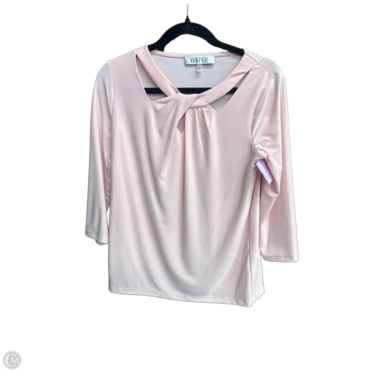 Top Short Sleeve By Kasper In Pink, Size: Xs