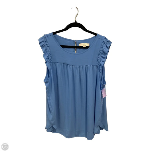 Top Sleeveless By Loft In Blue, Size: Xl