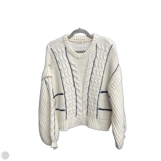 Sweater By Clothes Mentor In Black & Cream, Size: M
